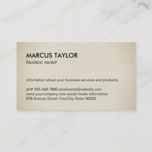 ケータリングサービス | シェフ | 生鮮食品 名刺 (裏面)