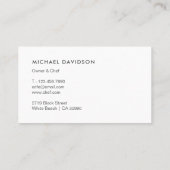 ケータリングサービス 名刺 (裏面)