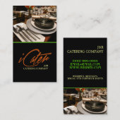 ケータリングサービス、食べ物、パーティープランナー 名刺 (正面/裏面)