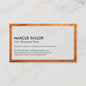 ケータリングサービス | 食品パターン | 木材縁ど 名刺 (裏面)