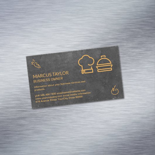 ケータリングサービス | 食品産業 | シェフ マグネット名刺 (インサイチュ)