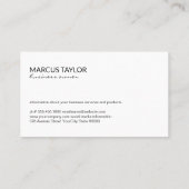 ケータリングサービス | 食品産業 | シェフ 名刺 (裏面)