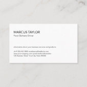 ケータリングサービス |食品配達 | Chef 名刺 (裏面)