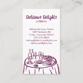ケータリングシェフイベント計画食品準備カスタム 名刺 (正面)