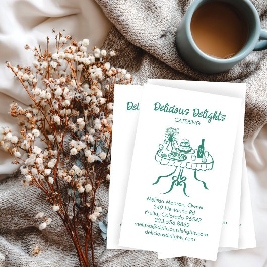 ケータリングシェフイベント計画食品準備カスタム 名刺