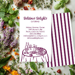 ケータリングシェフイベント計画食品準備カスタム 名刺