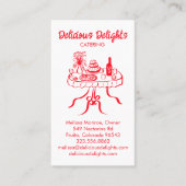 ケータリングシェフイベント計画食品準備カスタム 名刺 (正面)