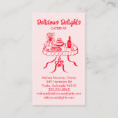 ケータリングシェフイベント計画食品準備カスタムQR 名刺 (正面)