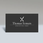 ケータリングシェフブラックナイフフォーク 名刺