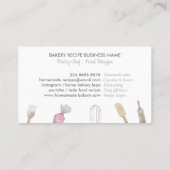 ケータリングシェフ水彩ベーキング器具ベーカリー 名刺 (裏面)