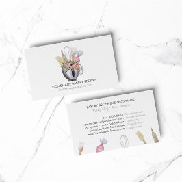 ケータリングシェフ水彩ベーキング器具ベーカリー 名刺