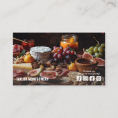 ケータリングソーシャルメディアQRコード 名刺 (正面)