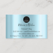 ケータリングパーソナルシェフキッチンアクアブルードリップ 名刺 (裏面)