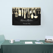 ケータリングパーソナルシェフキッチンゴールデン用品 横断幕 (トレードショー)