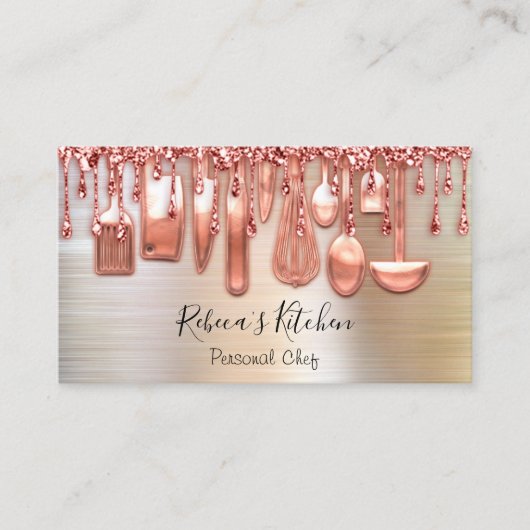 ケータリングパーソナルシェフキッチンナイフバラメタル 名刺