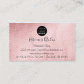 ケータリングパーソナルシェフキッチンナイフバラ赤面 名刺 (裏面)