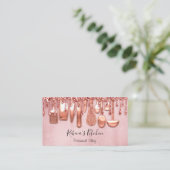 ケータリングパーソナルシェフキッチンナイフバラ赤面 名刺 (スタンド正面)