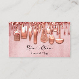 ケータリングパーソナルシェフキッチンナイフバラ赤面 名刺