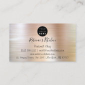 ケータリングパーソナルシェフキッチンナイフバラ金ゴールド 名刺 (裏面)