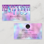 ケータリングパーソナルシェフキッチンナイフ紫 名刺 (正面/裏面)