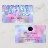 ケータリングパーソナルシェフキッチンナイフ青ピンク 名刺 (正面/裏面)