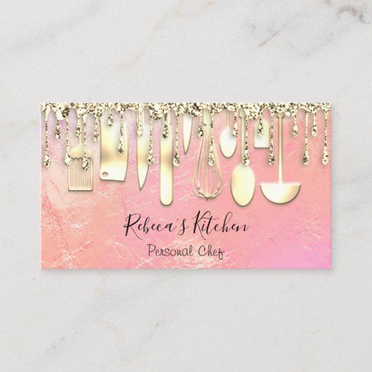 ケータリングパーソナルシェフキッチンナイフ黄金のドリップス 名刺 (正面)