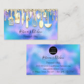 ケータリングパーソナルシェフキッチンナイフ黄金ブルー 名刺 (正面/裏面)