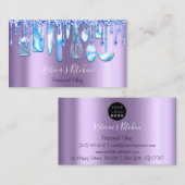 ケータリングパーソナルシェフキッチンパープルブルードリップス 名刺 (正面/裏面)