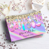 ケータリングパーソナルシェフキッチンホログラフピンク 名刺