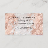 ケータリングパーソナルシェフキッチン金ゴールド 名刺 (裏面)