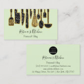 ケータリングパーソナルシェフレストランキッチングリーン 名刺 (正面/裏面)