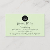 ケータリングパーソナルシェフレストランキッチングリーン 名刺 (裏面)