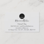 ケータリングパーソナルシェフレストランキッチン金ゴールド 名刺 (裏面)