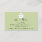 ケータリングパーソナルシェフレストラングリーングレー 名刺 (裏面)