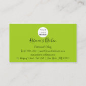 ケータリングパーソナルシェフレストラングリーンレモン 名刺 (裏面)