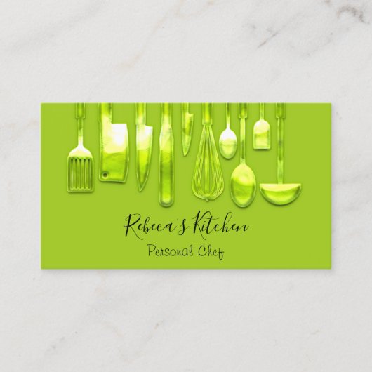 ケータリングパーソナルシェフレストラングリーンレモン 名刺 (正面)