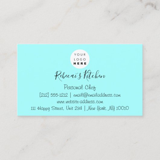 ケータリングパーソナルシェフレストランドリップグリッター 名刺 (裏面)