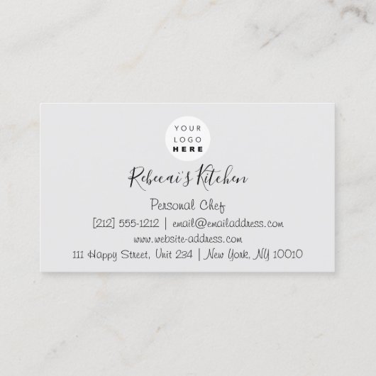 ケータリングパーソナルシェフレストランドリップスグレーナイフ 名刺 (裏面)