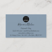 ケータリングパーソナルシェフレストランドリップスモーキーブルー 名刺 (裏面)