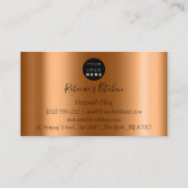 ケータリングパーソナルシェフレストランドリップバラ銅 名刺 (裏面)