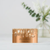 ケータリングパーソナルシェフレストランドリップバラ銅 名刺 (スタンド正面)