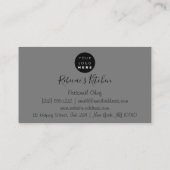 ケータリングパーソナルシェフレストランドリップブラックドリップ 名刺 (裏面)