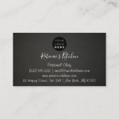 ケータリングパーソナルシェフレストランドリップブラック金ゴールド 名刺 (裏面)