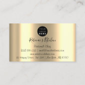 ケータリングパーソナルシェフレストランドリップレッド金ゴールド 名刺 (裏面)