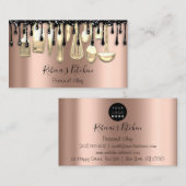 ケータリングパーソナルシェフレストランドリップ金ゴールドバラ 名刺 (正面/裏面)