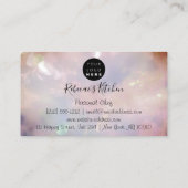 ケータリングパーソナルシェフレストラン料理ドリップピンク 名刺 (裏面)