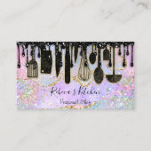 ケータリングパーソナルシェフレストラン自筆証書画ドリップ 名刺 (正面)