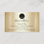 ケータリングパーソナルシェフレストラン金ゴールドブラックドリップ 名刺 (裏面)