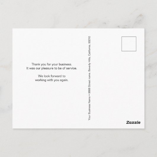 ケータリングビジネスのカスタマイズ可能な食品産業 ポストカード (裏面)