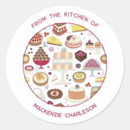 ケータリングビジネスクラシックラウンドステッカー ラウンドシール